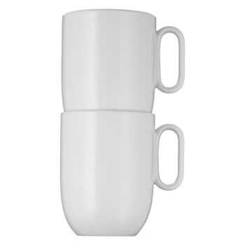 Biele porcelánové hrnčeky v súprave 2 ks 380 ml Barista – WMF - Image 4