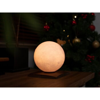 Tmavohnedá LED stolová lampa z orechového dreva (výška  19,5 cm) Smart LunaSpin – Gingko – Obrázok 10