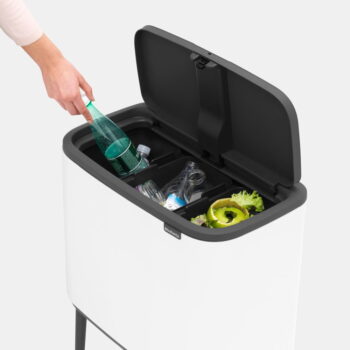 Biely dotykový oceľový odpadkový kôš na triedený odpad 33 l Bo Touch Bin – Brabantia - Image 8