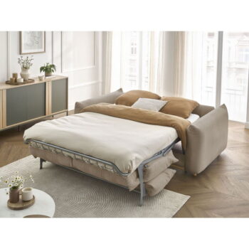 Béžová rozkladacia pohovka 214 cm Ernest – Bobochic Paris - Image 2