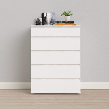 Biela vysoká komoda 77x107 cm Nova – Tvilum - Image 9