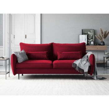 Červená rozkladacia pohovka s úložným priestorom Cosmopolitan Design Vermont - Image 6