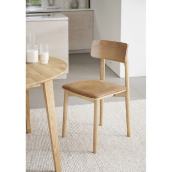 Jedálenská stolička z imitácie kože v koňakovohnedo-prírodnej farbe v súprave 2 ks Wolcott – Rowico – Obrázok 4