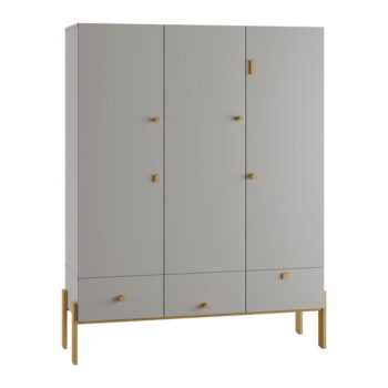 Svetlosivá detská šatníková skriňa 150x170 cm Cube - Pinio - Image 4