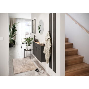 Antracitovosivá/prírodná skrinka na topánky Ameca – Germania – Obrázok 8