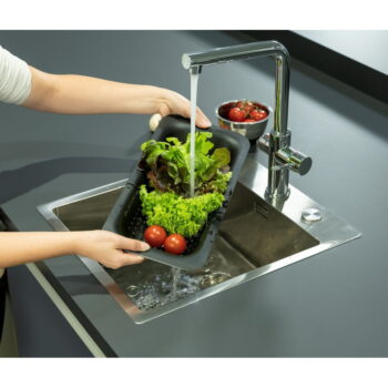 Čierny rozšíriteľný cedník Wenko Black Outdoor Kitchen Sivo - Image 7
