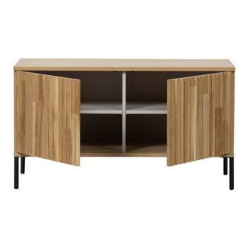 TV stolík z dubového dreva v prírodnej farbe 100x56 cm Gravure – WOOOD – Obrázok 4