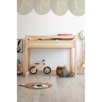 Vyvýšená detská posteľ z borovicového dreva 70x160 cm CLPBA - Adeko - Image 3