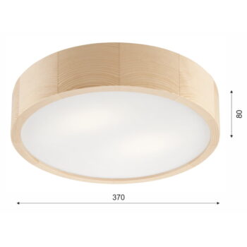Svetlohnedé stropné svietidlo so skleneným tienidlom ø 37 cm Eveline – LAMKUR - Image 5