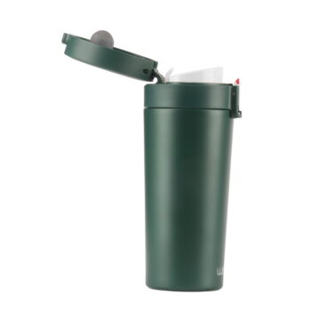 Zelený cestovný termohrnček Vialli Design Fuori, 400 ml - Image 3
