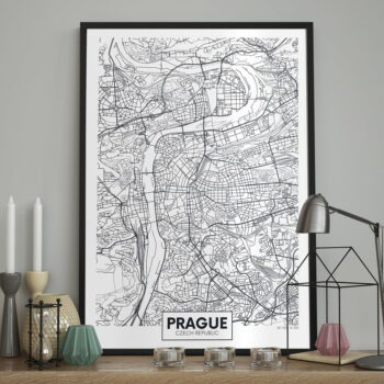 Plagát DecoKing Map Prague, 100 x 70 cm - Image 2