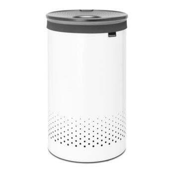 Biely kovový kôš na bielizeň 60 l – Brabantia – Obrázok 3