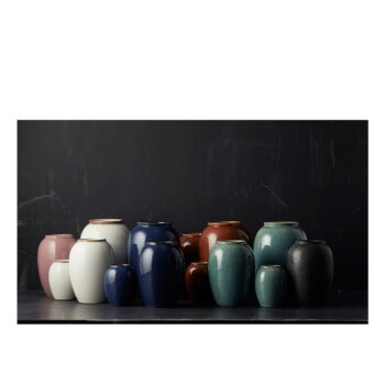 Modrá kameninová váza Bitz Pottery - Image 3