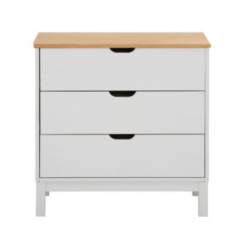 Biela nízka komoda z borovicového dreva 75x39 cm Post – Støraa