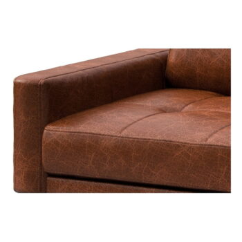 Červenohnedá kožená rohová pohovka MESONICA Musso Tufted, pravý roh – Obrázok 4