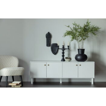 Svetlosivý TV stolík z borovicového dreva 160x56 cm Madu – WOOOD – Obrázok 6