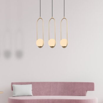 Závesné svietidlo v zlatej farbe Squid Lighting Arch, výška 146 cm - Image 3