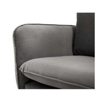 Tmavosivá zamatová pohovka Cosmopolitan Design Vienna, 160 cm - Image 3
