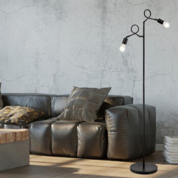 Čierna stojacia lampa, výška 165 cm Harry – LAMKUR - Image 4
