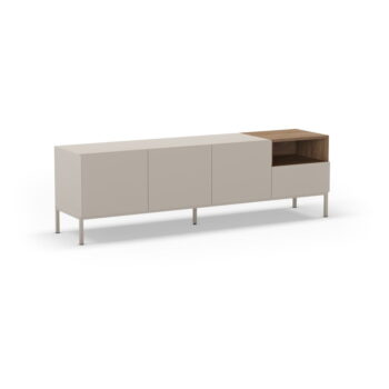Krémový TV stolík 180x55 cm Cailin – Marckeric - Image 4