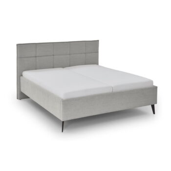 Svetlosivá dvojlôžková posteľ s úložným priestorom s roštom 200x200 cm Paulo – Meise Möbel
