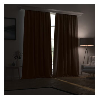 Hnedý polo-zatemňovací záves 260x150 cm - Mila Home – Obrázok 3