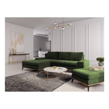 Tmavozelený puf Windsor & Co Sofas Planet - Image 2