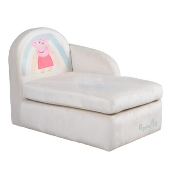 Biela zamatová detská pohovka 75 cm Peppa Pig – Roba - Image 2