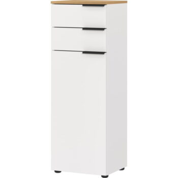 Biela vysoká kúpeľňová skrinka 39x111 cm Menen – Germania – Obrázok 2