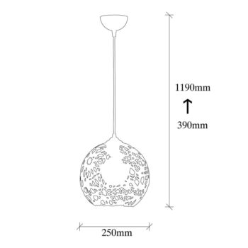 Čierne závesné svietidlo ø 25 cm Fellini – Opviq lights – Obrázok 6