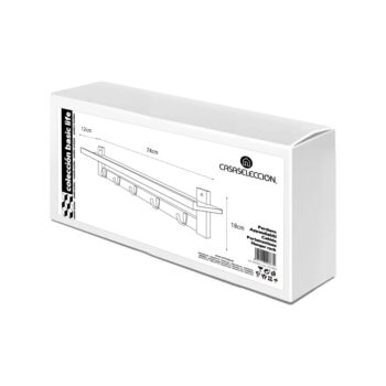 Bambusový nástenný vešiak s poličkou - Casa Selección – Obrázok 5