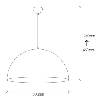 Čierne závesné svietidlo s kovovým tienidlom ø 60 cm Sivano – Opviq lights - Image 5