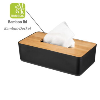 Plastovo-bambusový box na vreckovky Rotello - Wenko - Image 6