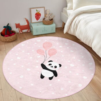 Ružový detský koberec ø 100 cm Comfort – Mila Home – Obrázok 2