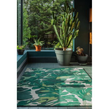 Tmavozelený ručne tkaný vlnený koberec 160x230 cm Matrix – Asiatic Carpets - Image 2
