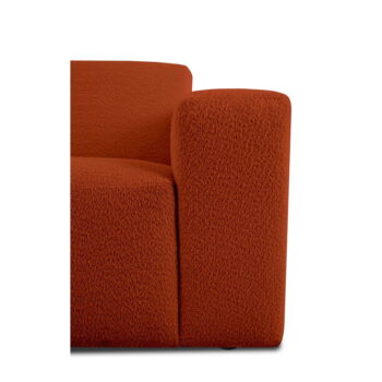 Rohová pohovka z textílie buklé v tehlovej farbe (do "U") Roxy – Scandic – Obrázok 4