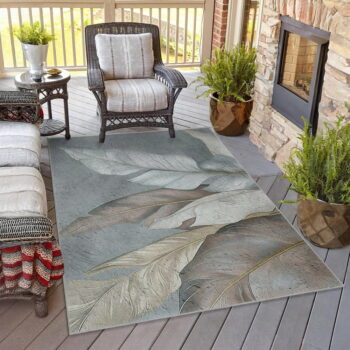 Zeleno-sivý prateľný behúň 80x200 cm Dusty Leaves – Mila Home - Image 2