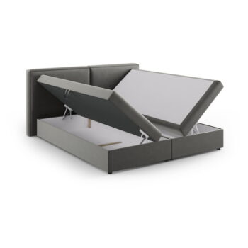 Sivá boxspring posteľ s úložným priestorom 160x200 cm Arendal – Cosmopolitan Design - Image 3