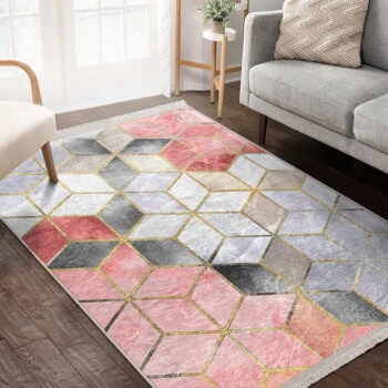Sivo-ružový prateľný koberec 160x230 cm – Mila Home - Image 2