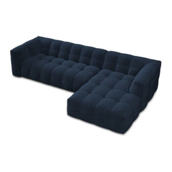 Modrá zamatová rohová pohovka Windsor & Co Sofas Vesta, pravý roh – Obrázok 4