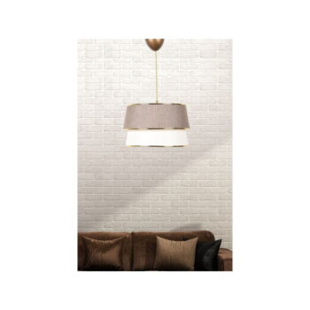 Béžovo-krémové závesné svietidlo s textilným tienidlom ø 30 cm – Opviq lights - Image 2
