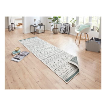 Zeleno-krémový vonkajší koberec NORTHRUGS Kuba, 80 x 250 cm - Image 5