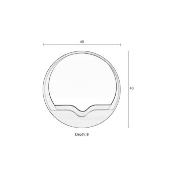 Nástenné zrkadlo s odkladacím priestorom Zuiver Round Wall, ⌀ 40 cm - Image 5