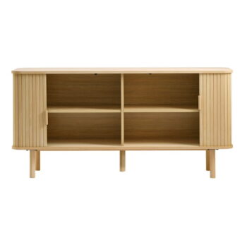 Nízka komoda v dekore duba s posuvnými dverami v prírodnej farbe 76x160 cm Cavo – Unique Furniture – Obrázok 4