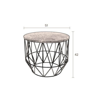 Odkladací stolík s mramorovou doskou Dutchbone, ⌀ 51 cm - Image 9