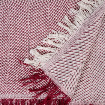 Červeno-biely pléd 180x260 cm – Ixia - Image 2