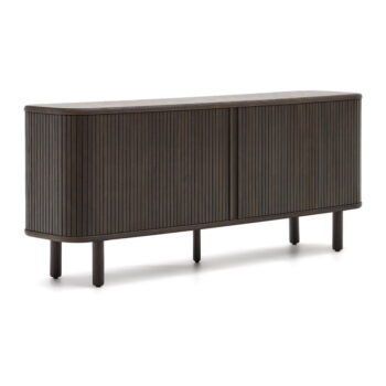 Tmavohnedá nízka komoda v dekore jaseňa s posuvnými dverami 180x75 cm Mailen – Kave Home – Obrázok 5