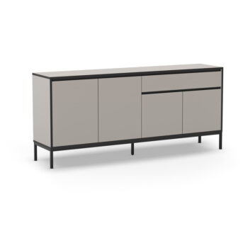 Sivo-béžová nízka komoda 180x80 cm Lorenza – Marckeric - Image 2