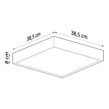 Biele stropné svietidlo so skleneným tienidlom 38.5x38.5 cm Busha - Nice Lamps - Image 7
