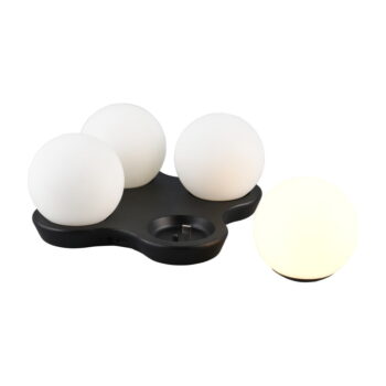 Čierno-biela LED stolová lampa (výška 9 cm) Lorna – Trio - Image 2